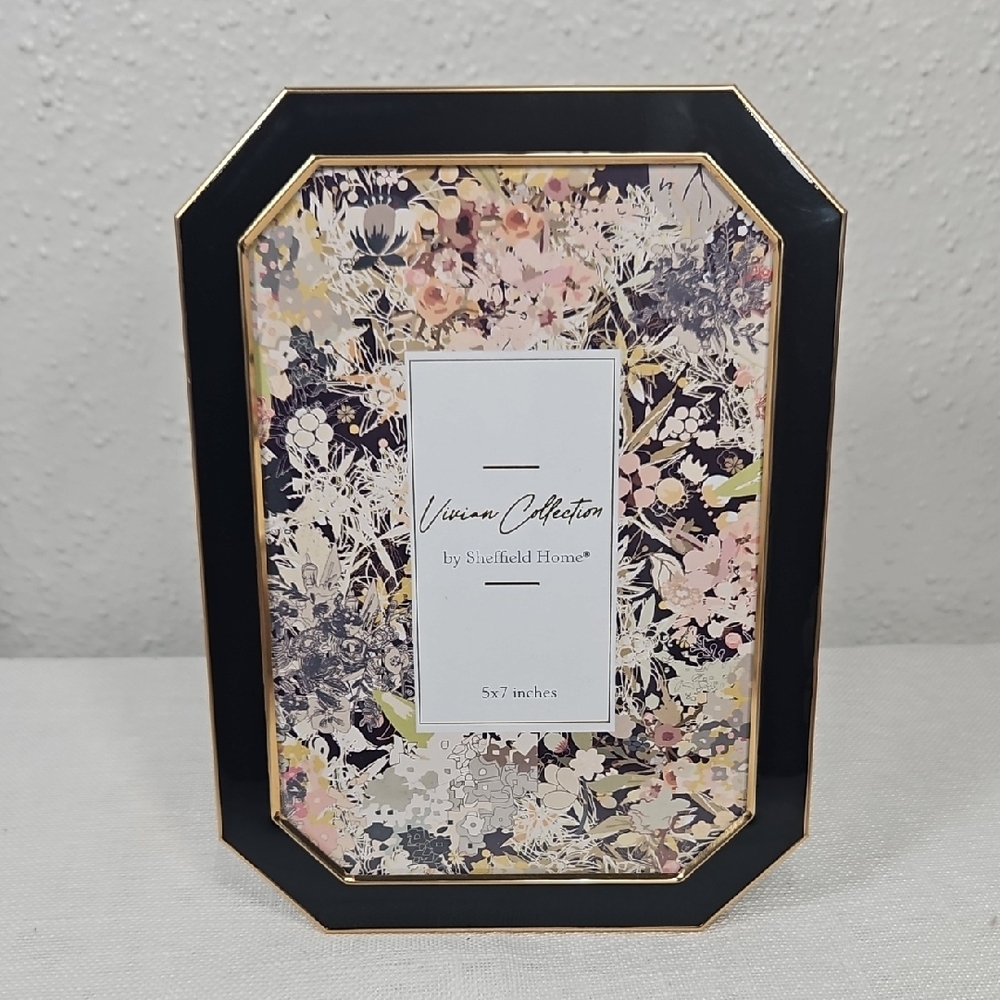 Sheffield Home Vivian Collection Black and Gold 5x7 Picture Frame